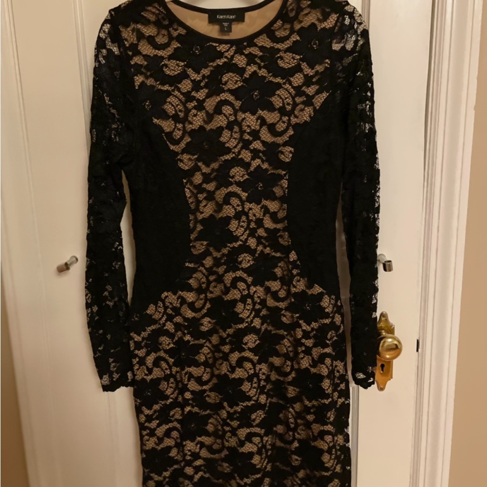 Karen Kane black lace cocktail dress